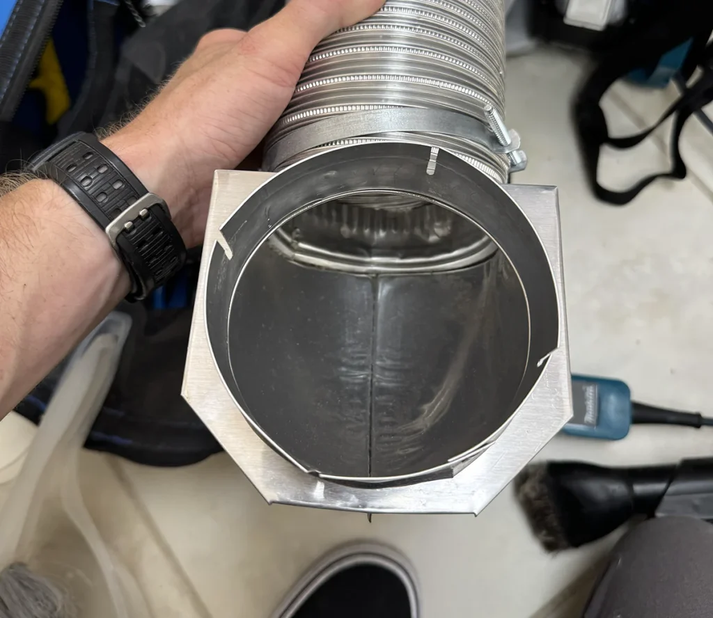 dryer vent is clean after service